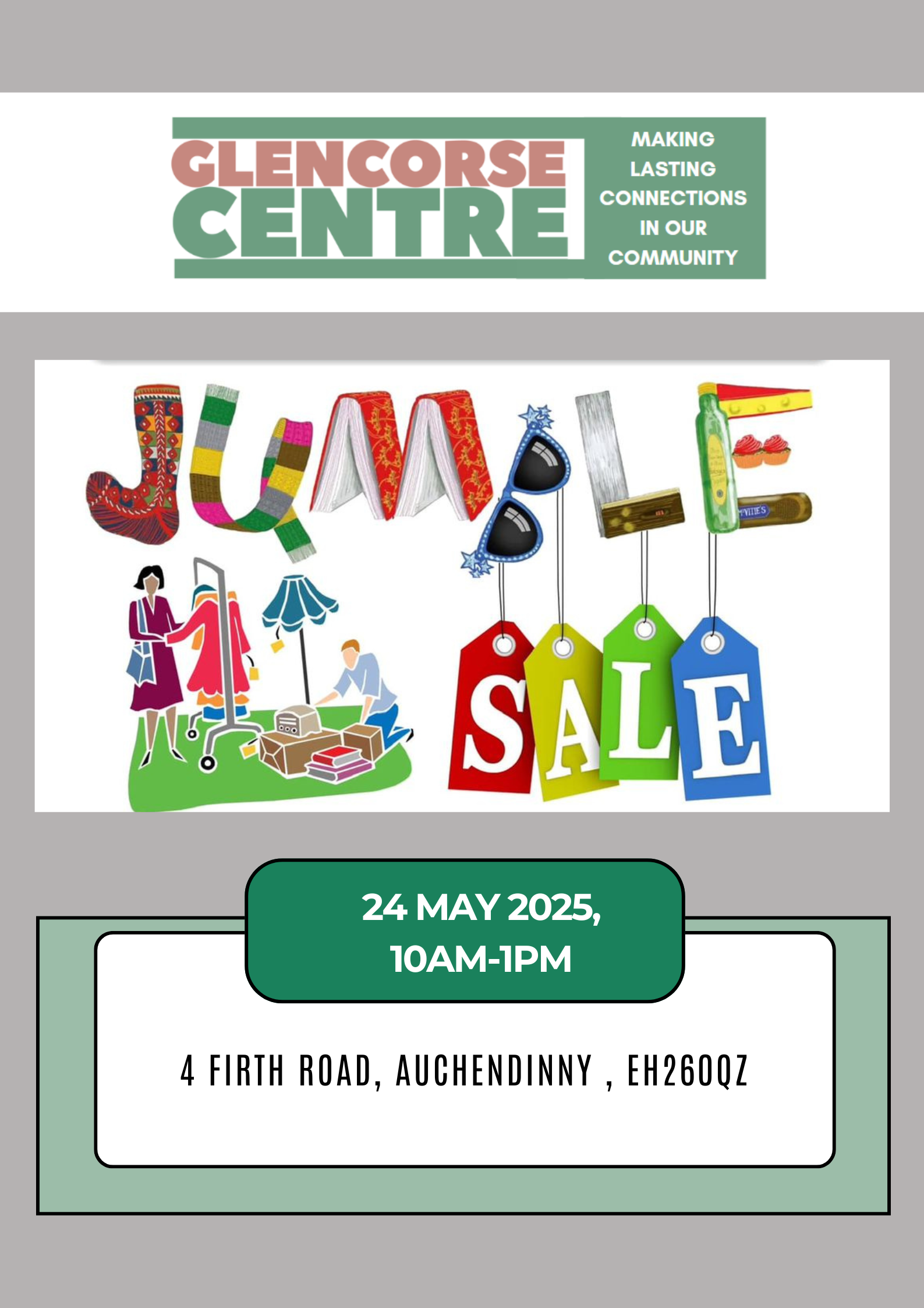 24th May , 2025 – Satrday From 10am-2pm 4 Firth Road , Auchenndinny , EH26 0QZ