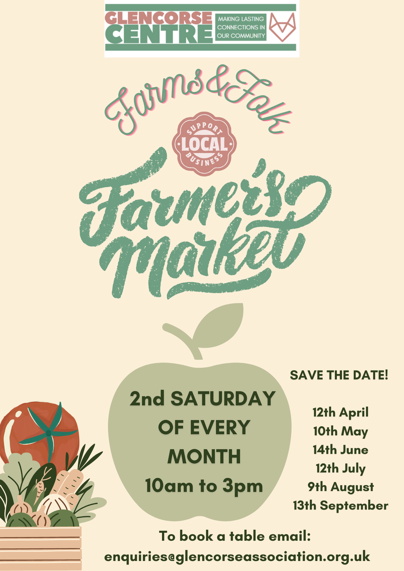 Green Organic Wooden Crate Farmers Market Logo (Document (A4))(2)